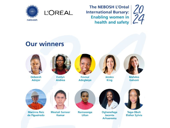 NEBOSH announces ten winners of 2024 NEBOSH - L’Oréal International Bursary