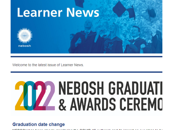 NEBOSH Learner Newsletter January 2022