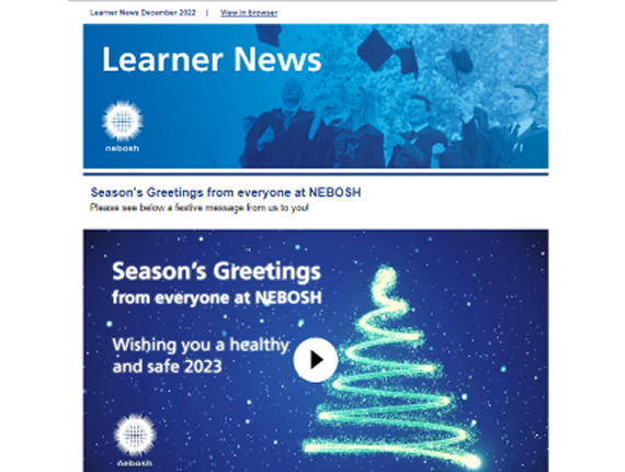 NEBOSH Learner Newsletter December 2022