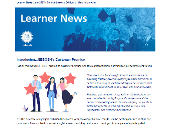 NEBOSH Learner Newsletter June 2023