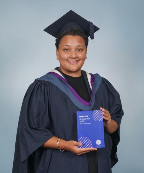 From social care to safety excellence: Iyla’s journey to NEBOSH best candidate success