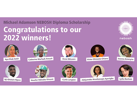 NEBOSH announces ten winners of 2022 Diploma scholarship