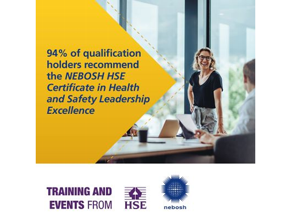 Nine in ten people recommend leadership qualification from the Health and Safety Executive and NEBOSH