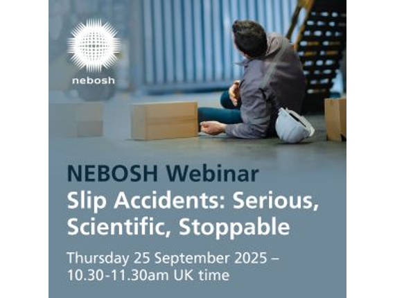 Free NEBOSH webinar - Slip Accidents: Serious, Scientific, Stoppable