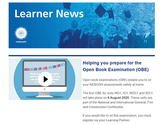 NEBOSH Learner Newsletter July 2020