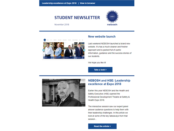NEBOSH Student Newsletter November 2018