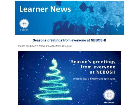 NEBOSH Learner Newsletter December 2025