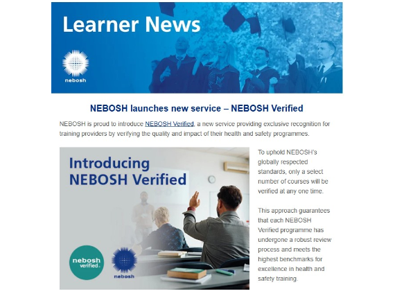 NEBOSH Learner Newsletter January 2026