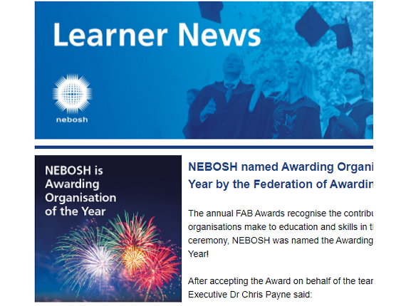 NEBOSH Learner Newsletter November 2021