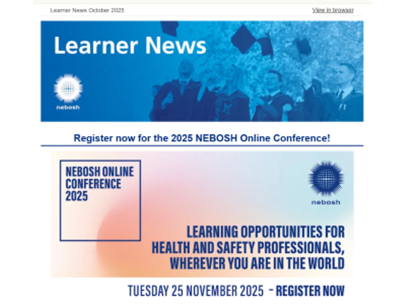 NEBOSH Learner Newsletter October 2025