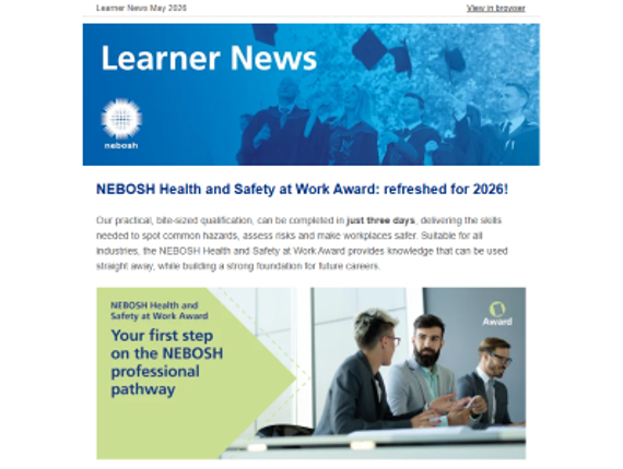 NEBOSH Learner Newsletter May 2026