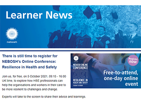 NEBOSH Learner Newsletter September 2021