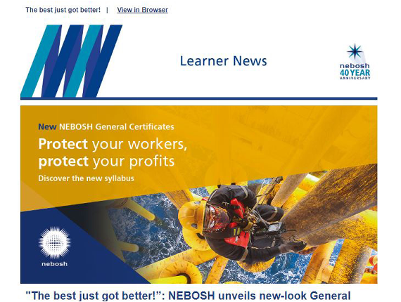 NEBOSH Learner Newsletter September 2019