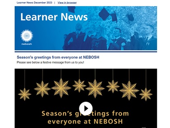 NEBOSH Learner Newsletter December 2023