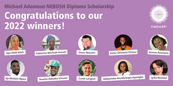 NEBOSH announces ten winners of 2022 Diploma scholarship