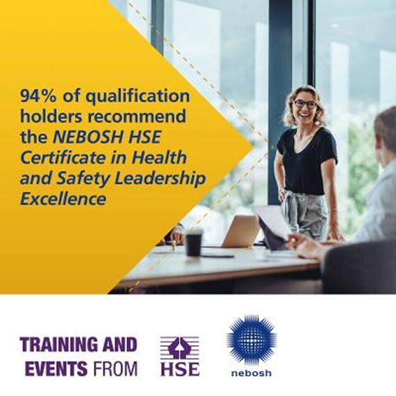 Nine in ten people recommend leadership qualification from the Health and Safety Executive and NEBOSH