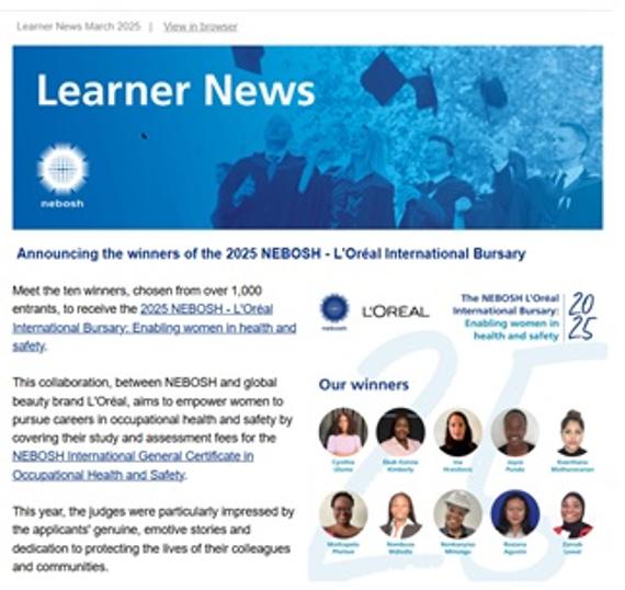 NEBOSH Learner Newsletter March 2025