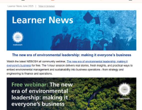 NEBOSH Learner Newsletter June 2025